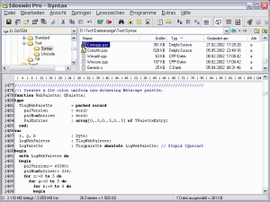 Details zum eingebauter Editor für Textdateien